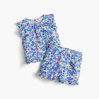 Baby & toddler girls' crinkle-knit short set