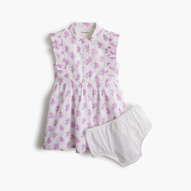 Baby & toddler girls' block-print shirt-dress