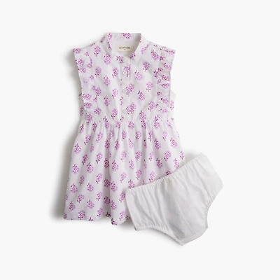 Baby & toddler girls' block-print shirt-dress