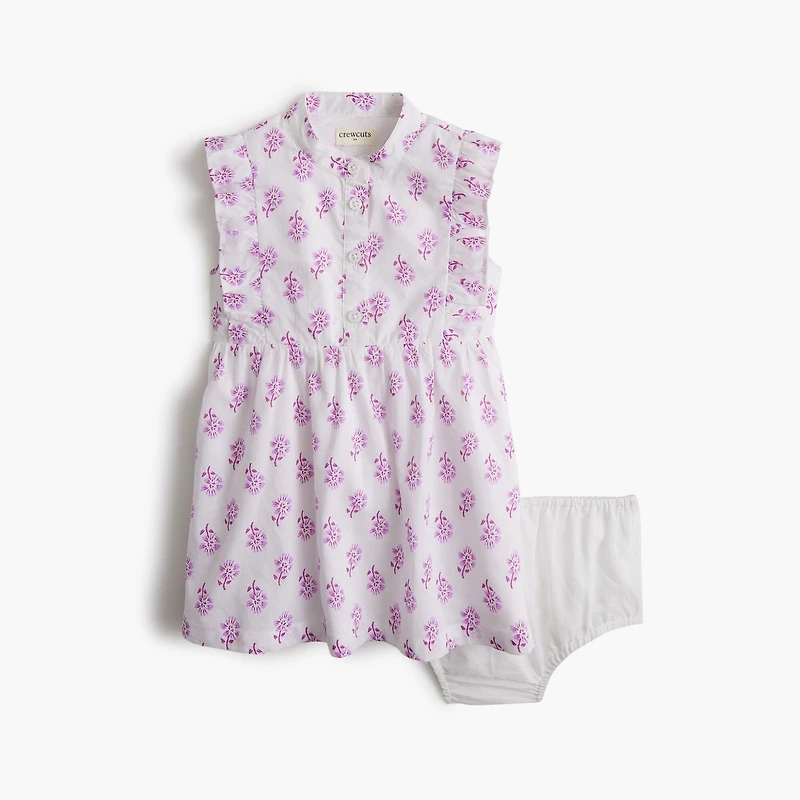 Baby & toddler girls' block-print shirt-dress