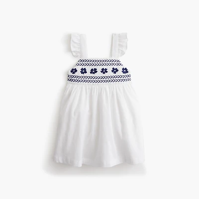 Baby & toddler girls' embroidered flutter dress