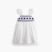 Baby & toddler girls' embroidered flutter dress