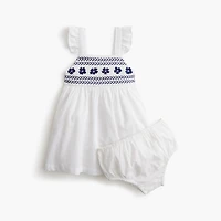 Baby & toddler girls' embroidered flutter dress