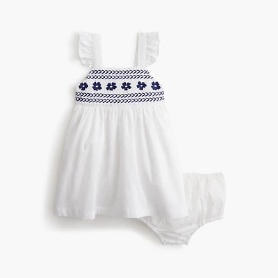 Baby & toddler girls' embroidered flutter dress