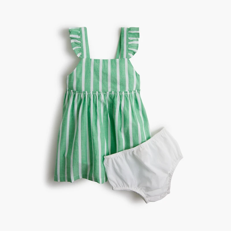 Baby & toddler girls' striped flutter tank dress