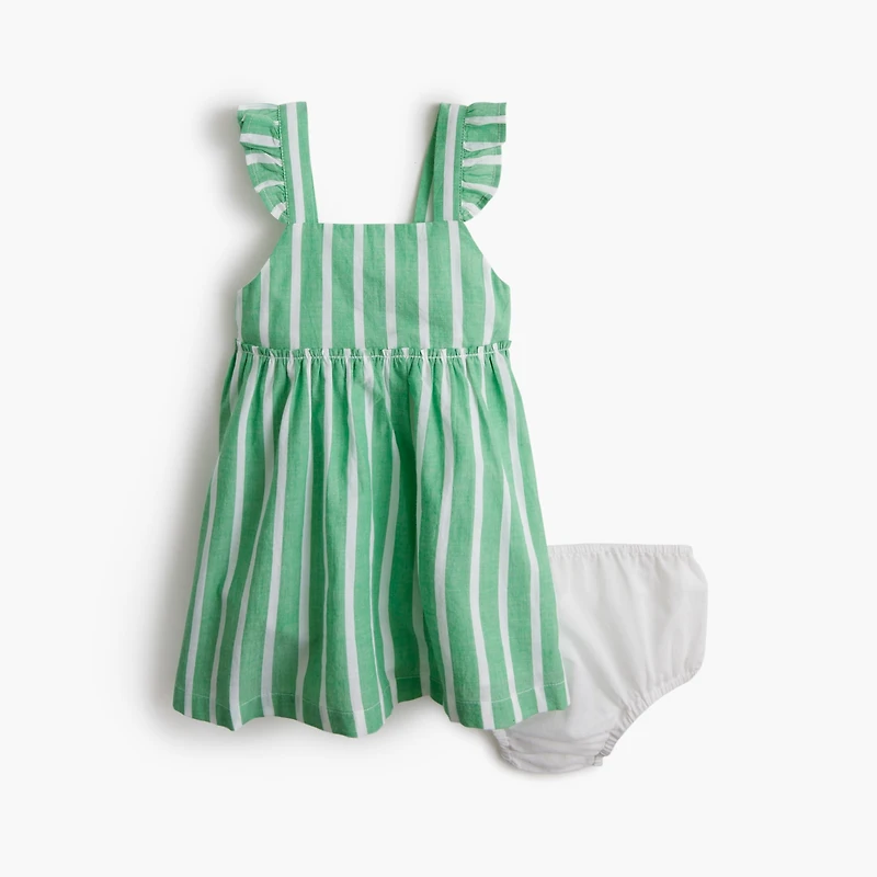 Baby & toddler girls' striped flutter tank dress