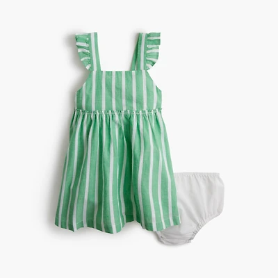 Baby & toddler girls' striped flutter tank dress