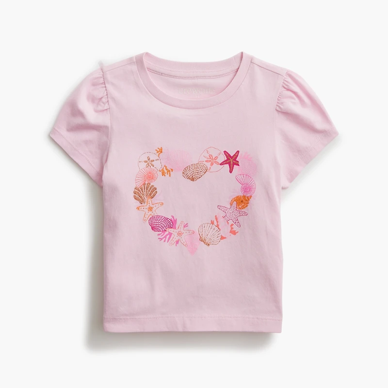 Baby & toddler girls' sea critter heart graphic tee