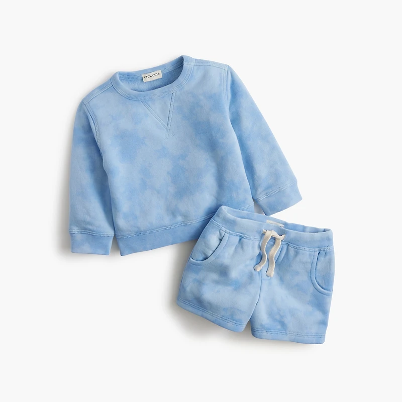 Baby & toddler boys' crewneck tee and short set
