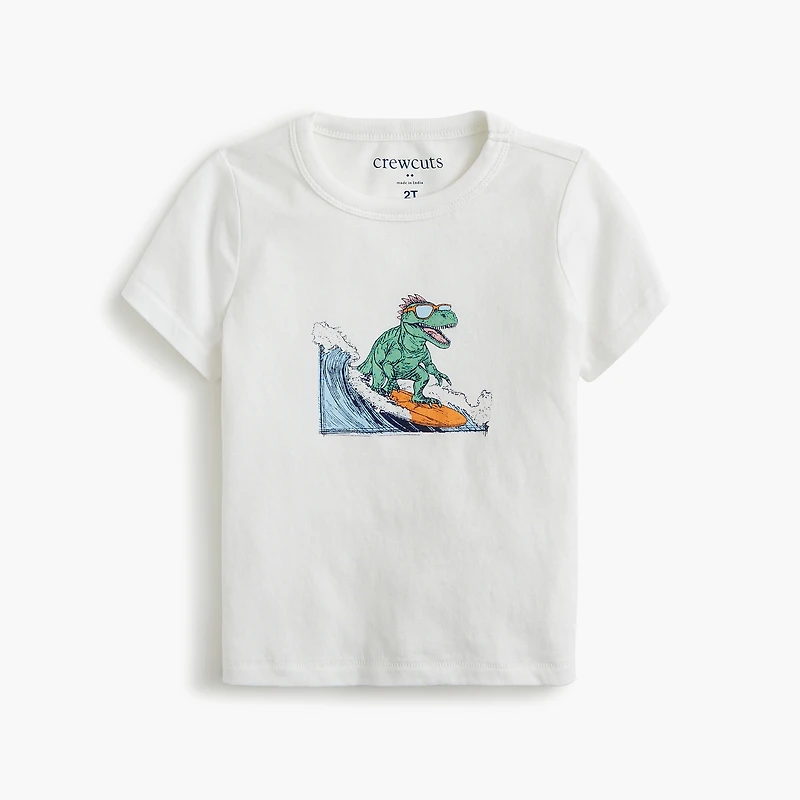 Baby & toddler boys' surfing dinosaur graphic tee