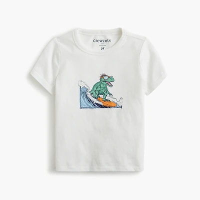 Baby & toddler boys' surfing dinosaur graphic tee