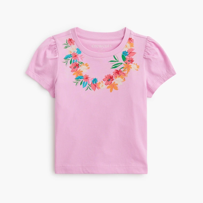 Baby & toddler girls' floral lei graphic tee