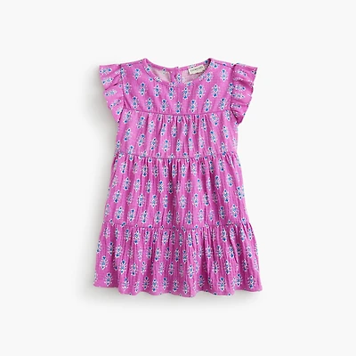 Baby & toddler girls' block-print crinkle-knit dress
