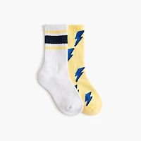 Boys' lightning stripe socks set-of-two