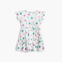 Baby & toddler girls' floral crinkle-knit dress