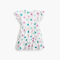 Baby & toddler girls' floral crinkle-knit dress