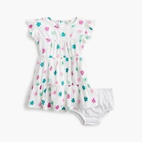 Baby & toddler girls' floral crinkle-knit dress