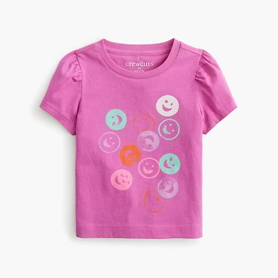 Baby & toddler girls' smiley graphic tee