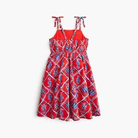Girls' ruched-bodice dress