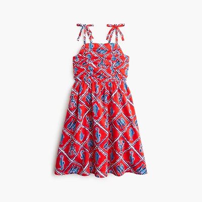 Girls' ruched-bodice dress