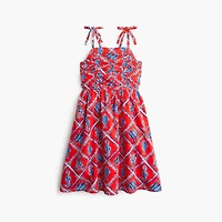 Girls' ruched-bodice dress