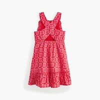 Girls' smocked cross-back dress