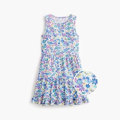 Girls' floral knit tank dress