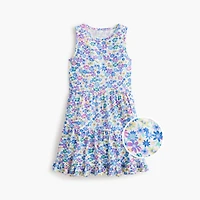 Girls' floral knit tank dress