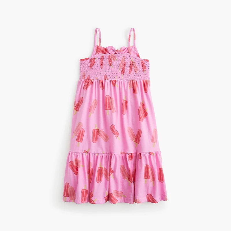 Girls' ice pop-print midi dress
