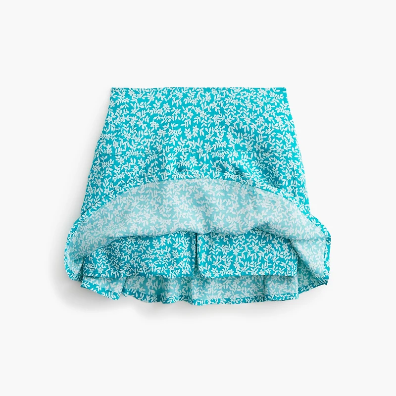 Girls' floral skort
