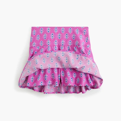 Girls' block-print skort
