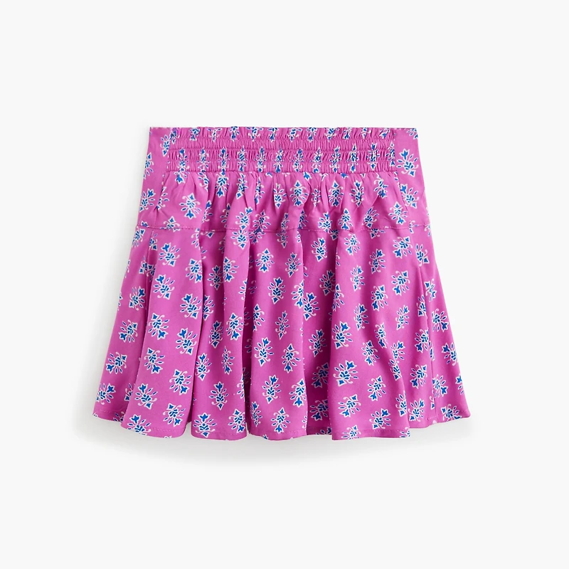 Girls' block-print skort