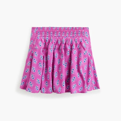 Girls' block-print skort
