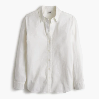 Linen-blend button-up shirt