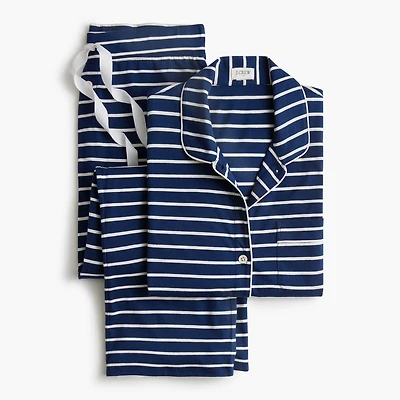 Long-sleeve knit pajama set