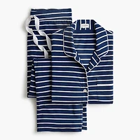 Long-sleeve knit pajama set