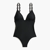 Cutout strap one-piece swimsuit