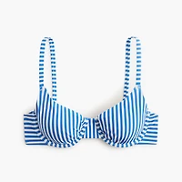 Striped underwire bikini top
