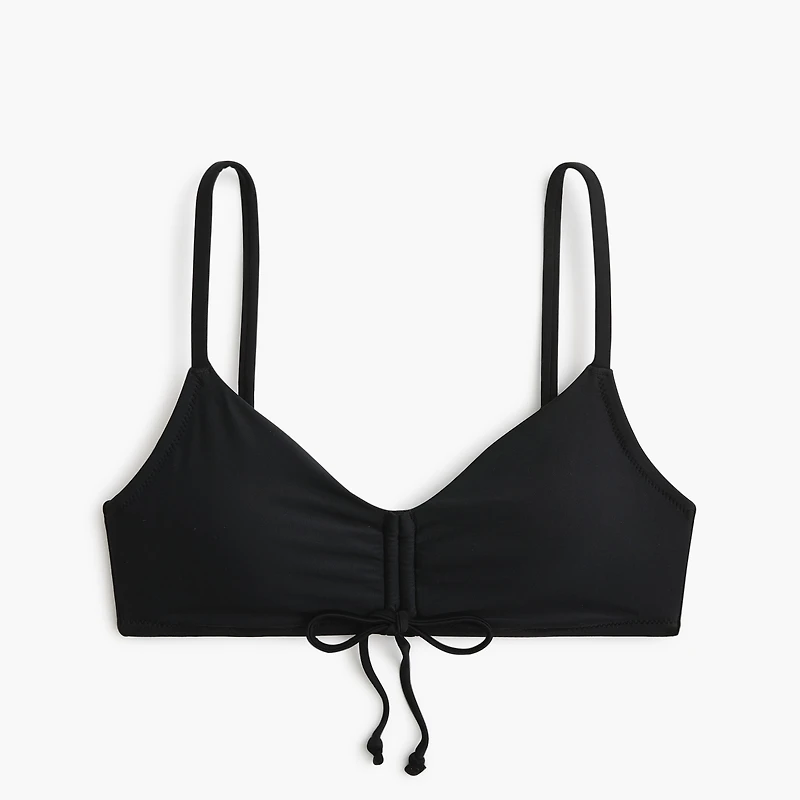 Tie-front bikini top