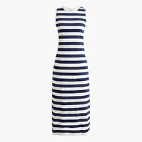 Striped knit midi dress