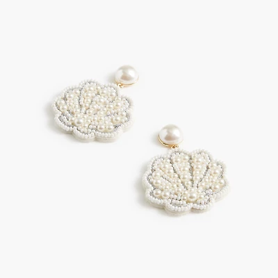 Seashell statement earrings