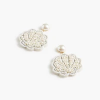 Seashell statement earrings