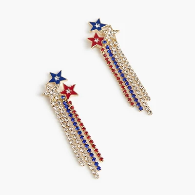 Star waterfall statement earrings