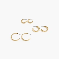 Nautical links hoop earrings set