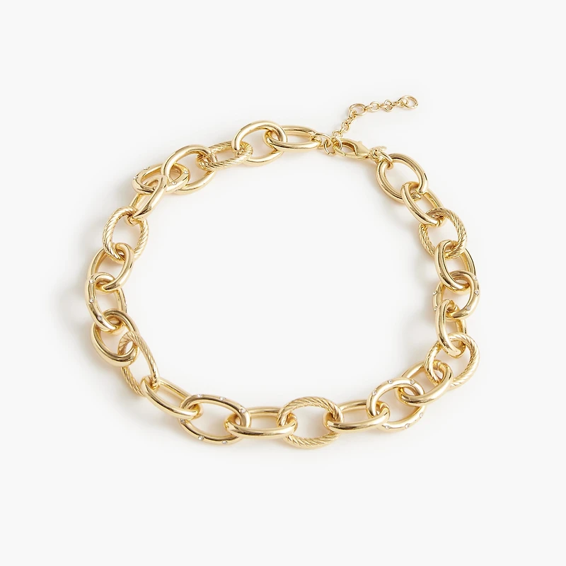 Nautical links statement necklace