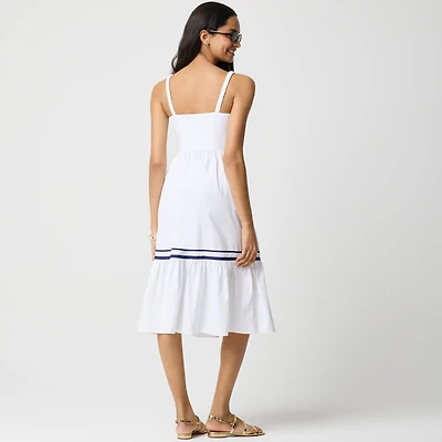 Tall corset midi dress with contrast trim