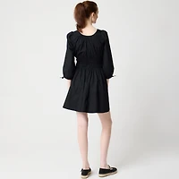 Smocked-waist mini dress