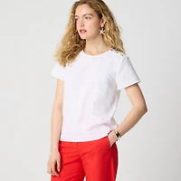 Linen-blend button-shoulder shirt