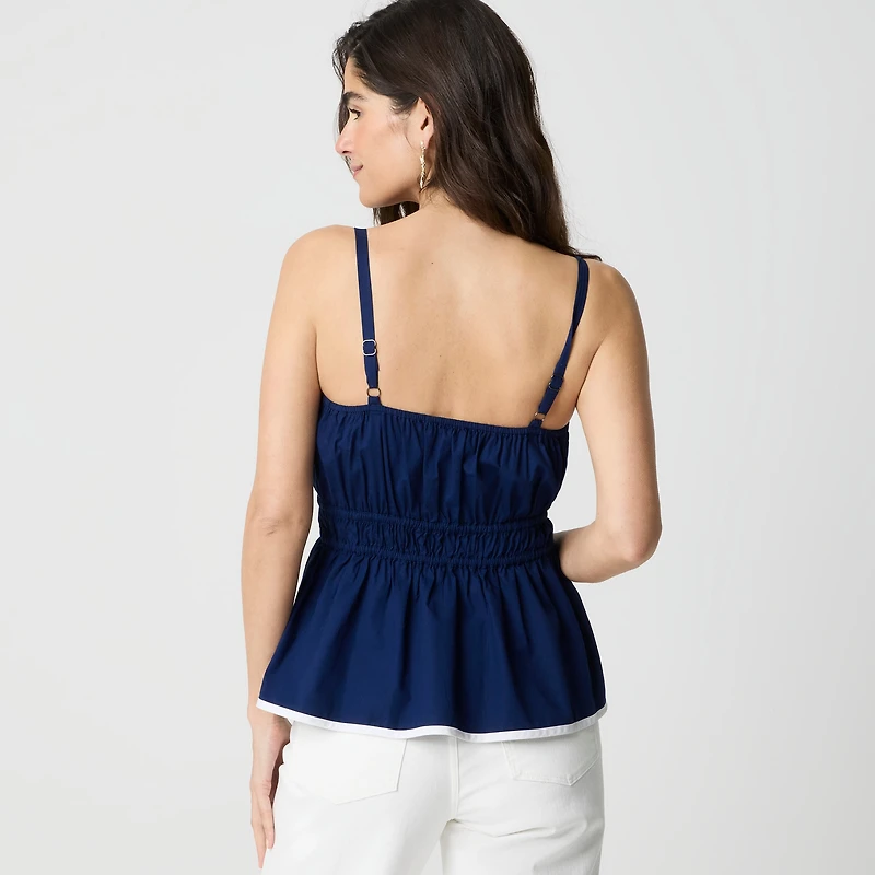 Strappy shirred top