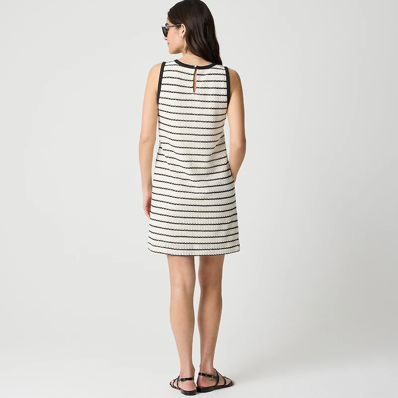 Striped crochet mini dress